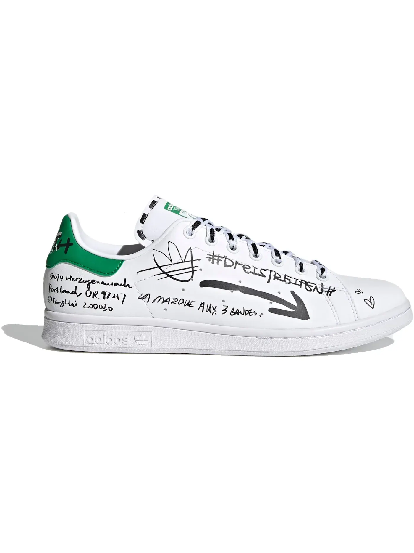 Мужские кроссовки с принтом Stan Smith Adidas — изображение 1 из 1, белый белый зеленый