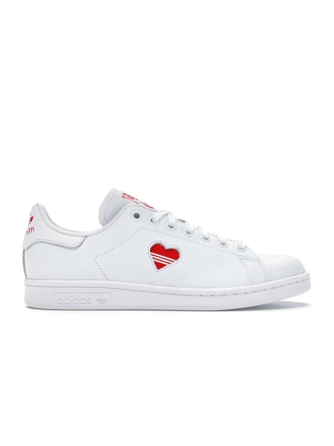 Женские кроссовки Lifestyle с принтом Adidas Stan Smith — изображение 1 из 4, белый/красный/белый