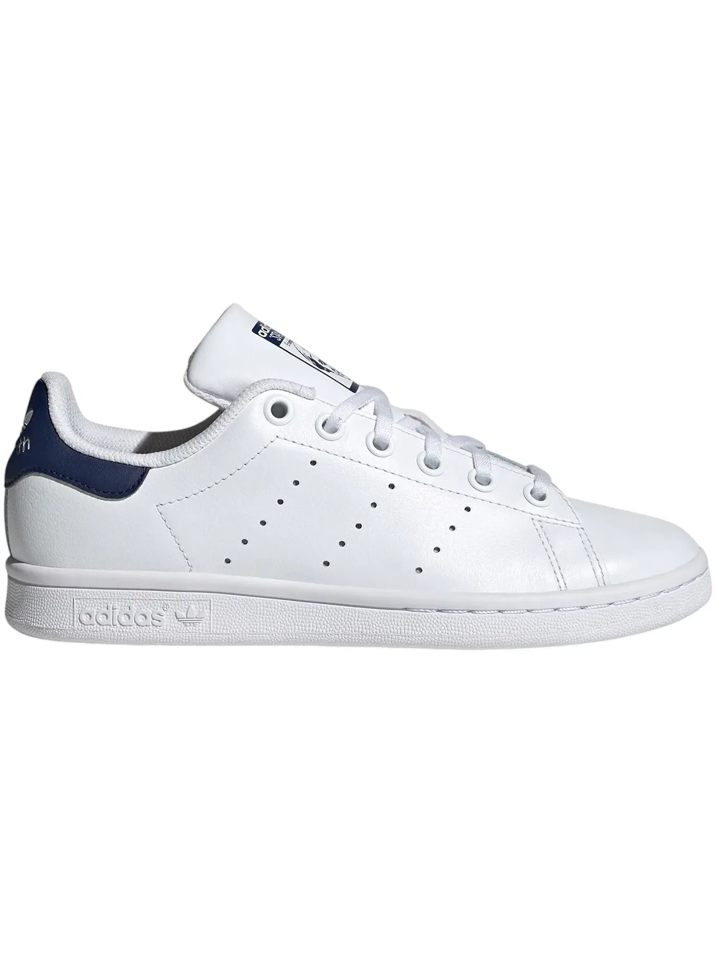Детские кроссовки для мальчиков с замшевыми вставками Adidas Stan Smith — изображение 1 из 1, белый белый темный синий