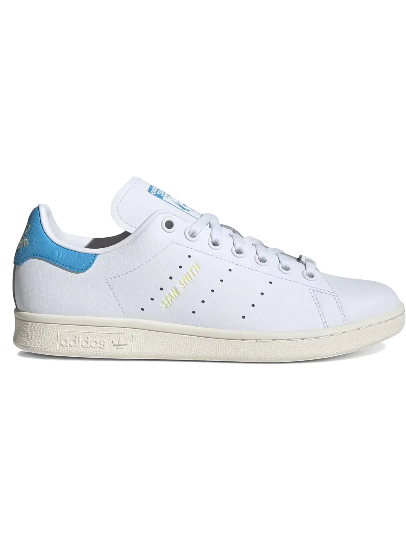 Женские кроссовки для повседневной носки Adidas Stan Smith — изображение 1 из 1, белый/синий/желтый