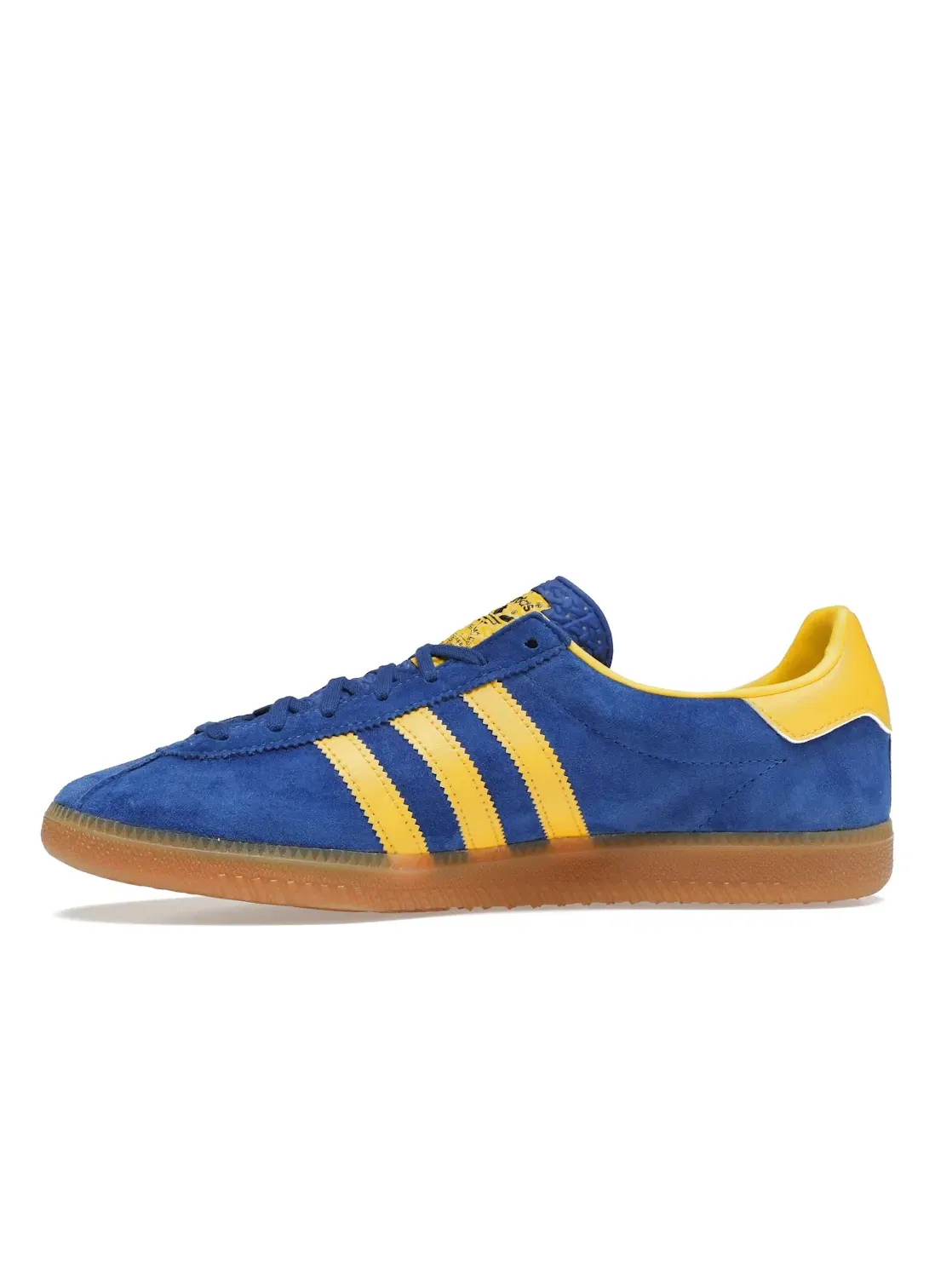 Мужские кроссовки на низкой подошве с замшевым верхом Adidas Stockholm — изображение 3 из 4, синий/желтый
