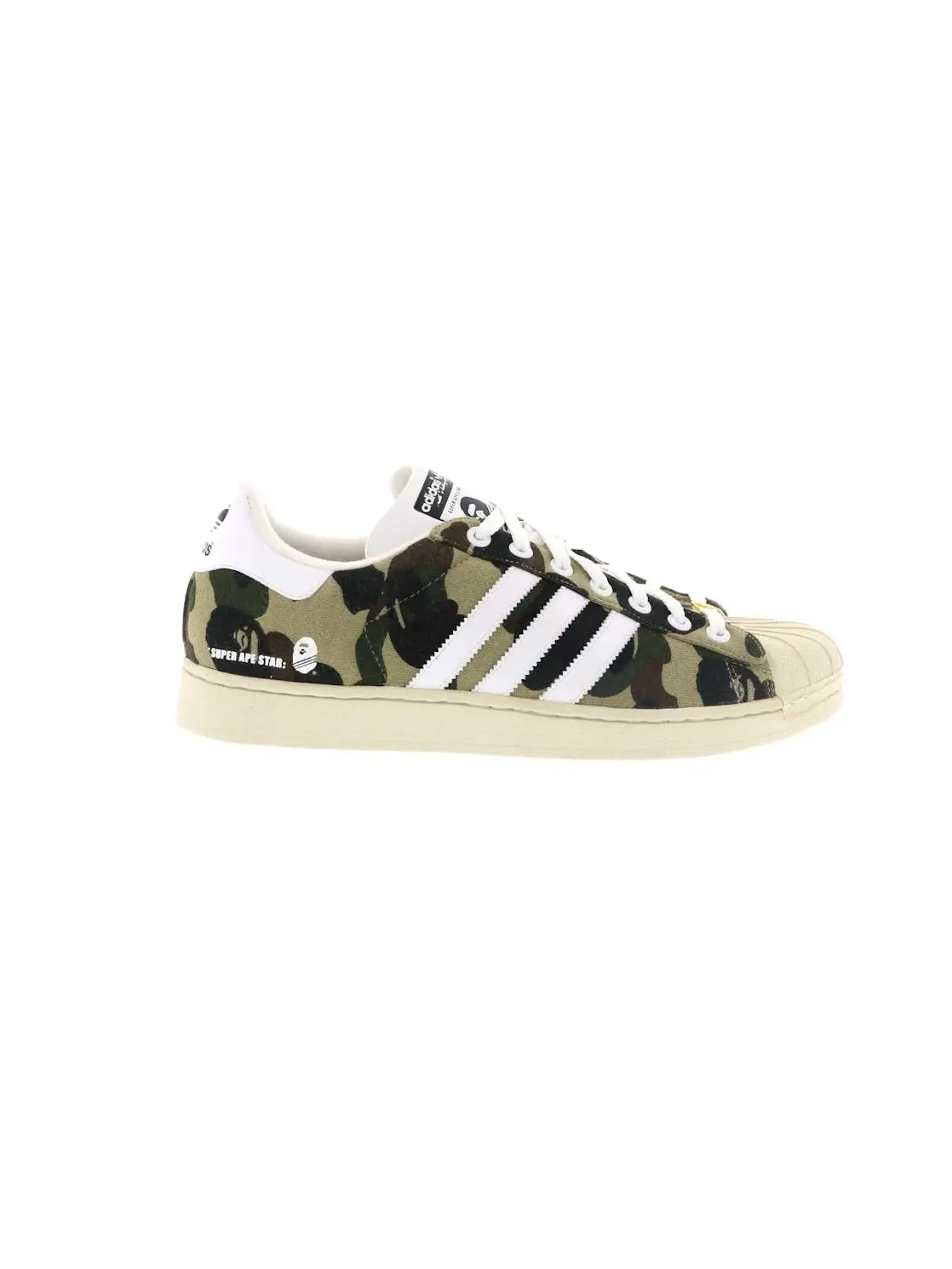 Мужские кроссовки Lifestyle Adidas Super Ape Star Bape — изображение 1 из 4, зеленый/белый