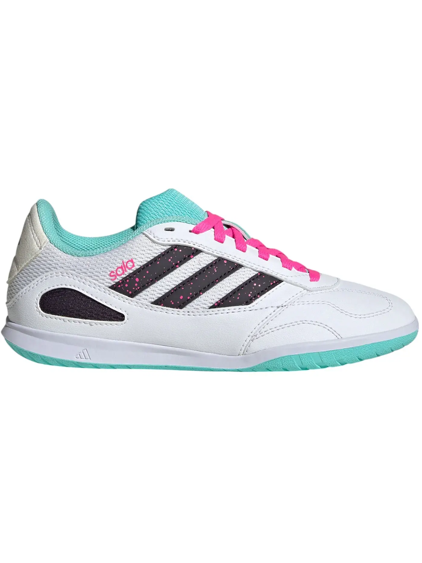 Детские кроссовки для активного отдыха Adidas Super Sala Competition 3 Indoor — изображение 1 из 1, белый черный голубой
