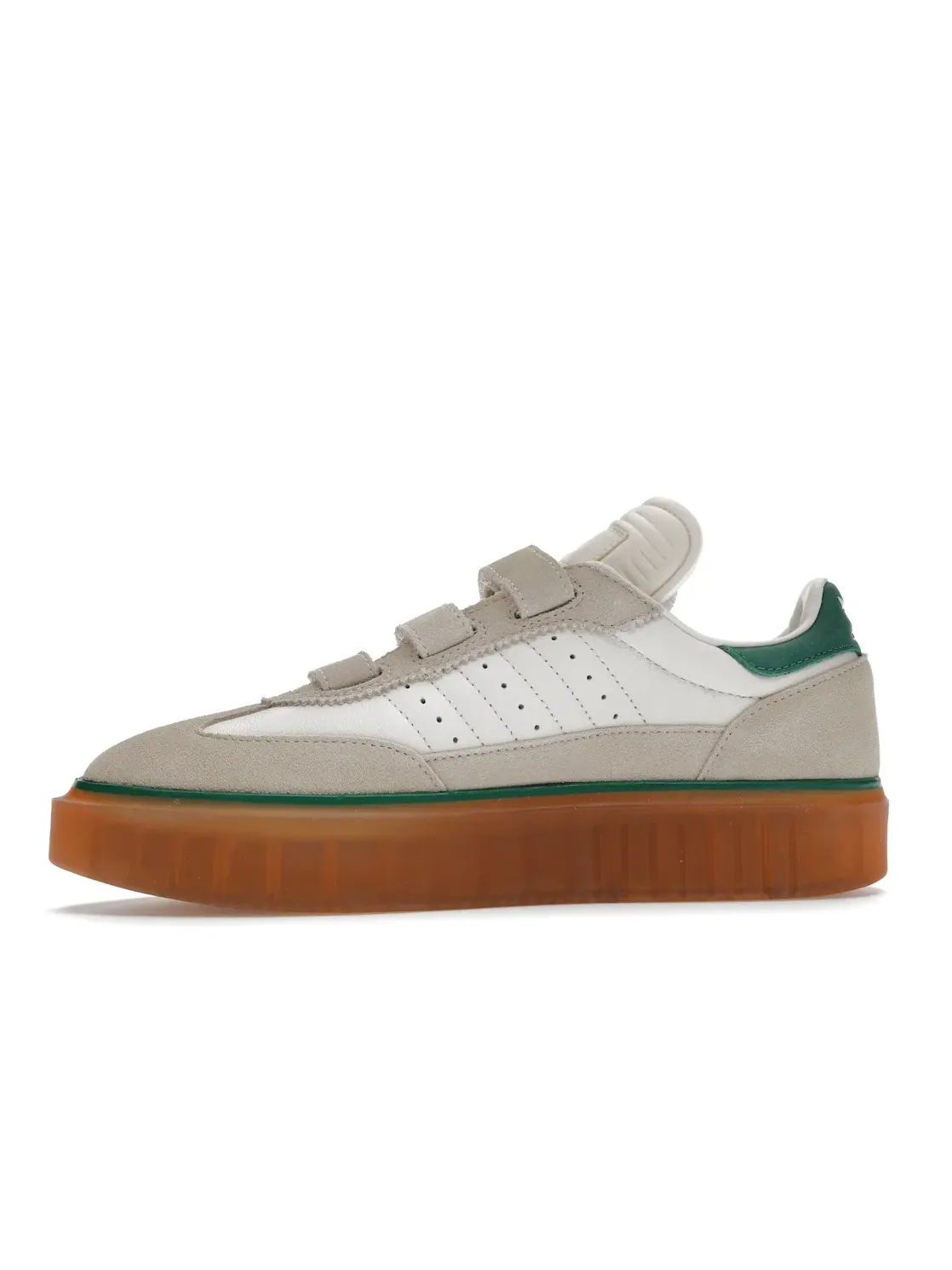 Женские кроссовки на платформе с тремя липучками Adidas Super Sleek 3 Strap — изображение 3 из 4, белый/белый