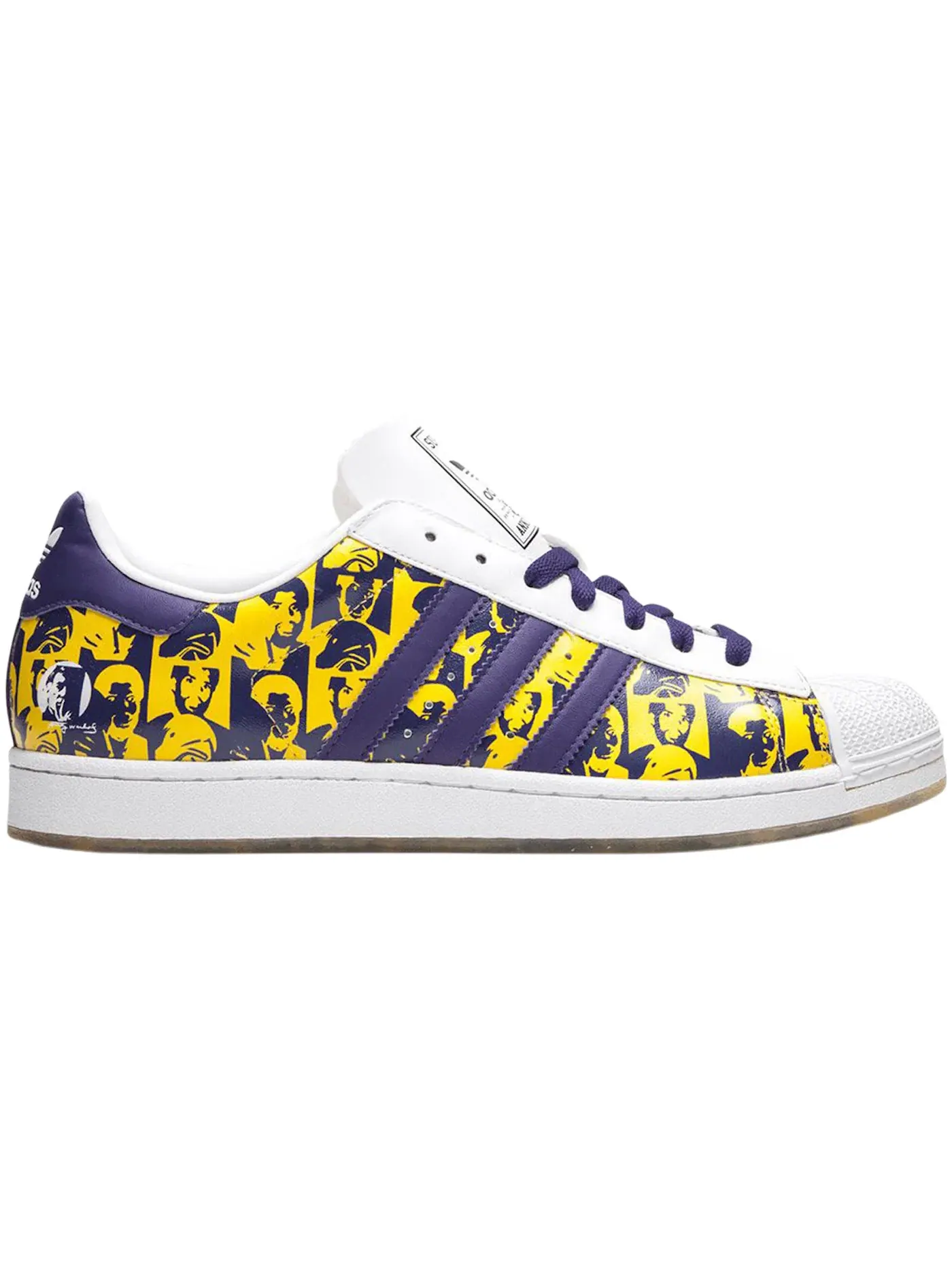 Мужские кроссовки Lifestyle с принтом Andy Warhol Adidas Superstar 1 Express — изображение 1 из 1, фиолетовый/белый