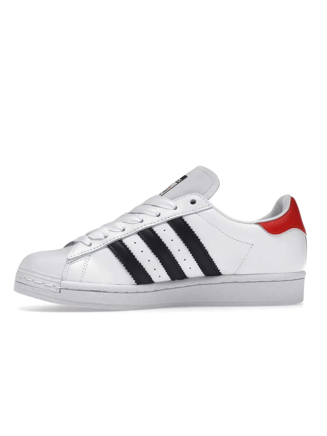 Мужские кроссовки с кожаным верхом Adidas Superstar 50 Run DMC — изображение 3 из 4, белый/черный/-красный