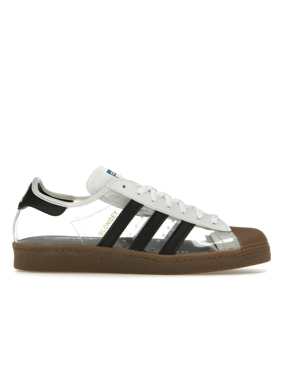Мужские кроссовки lifestyle с полупрозрачным верхом Adidas Superstar 80 — изображение 1 из 4, белый/черный