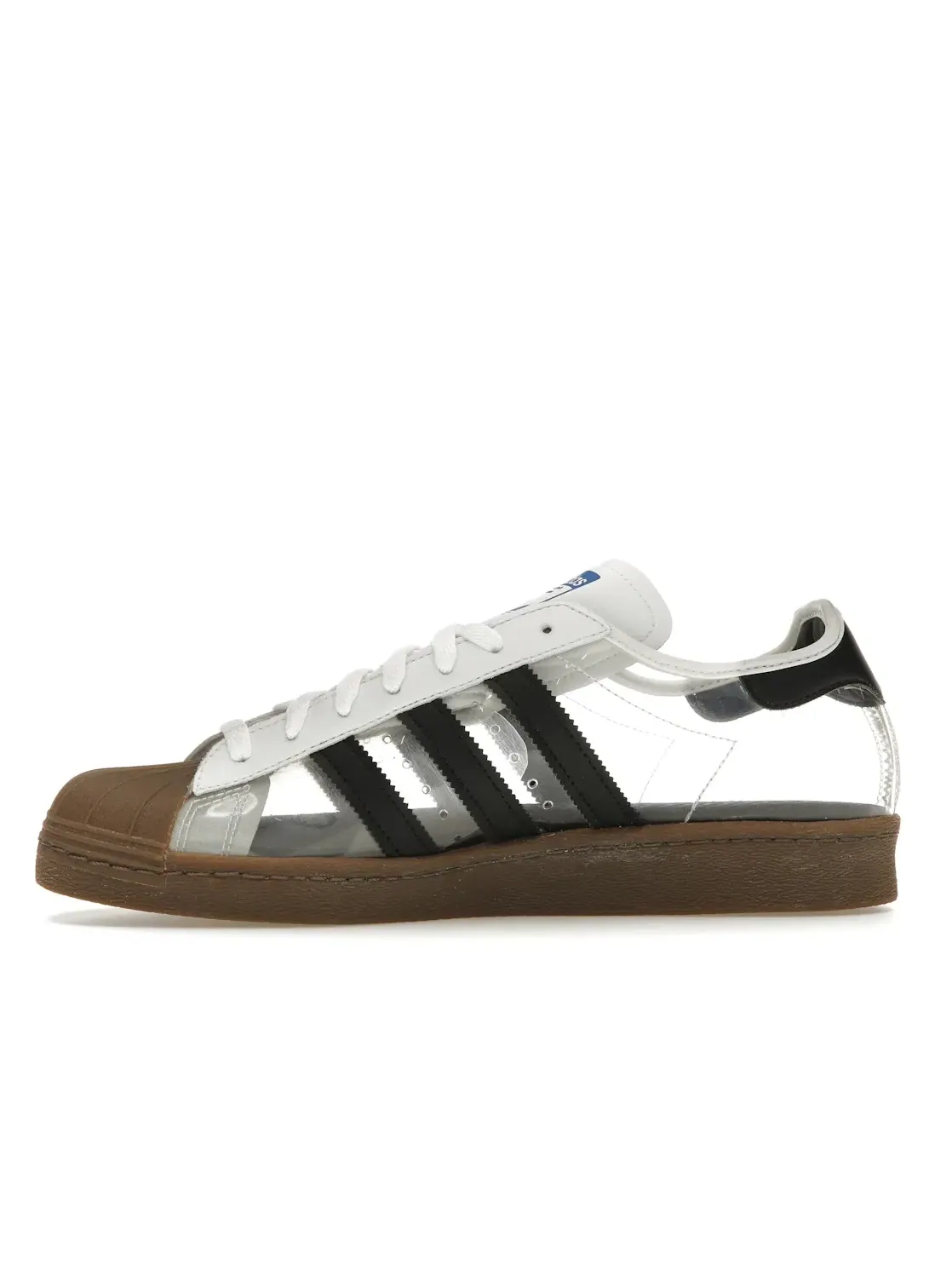 Мужские кроссовки lifestyle с полупрозрачным верхом Adidas Superstar 80 — изображение 3 из 4, белый/черный