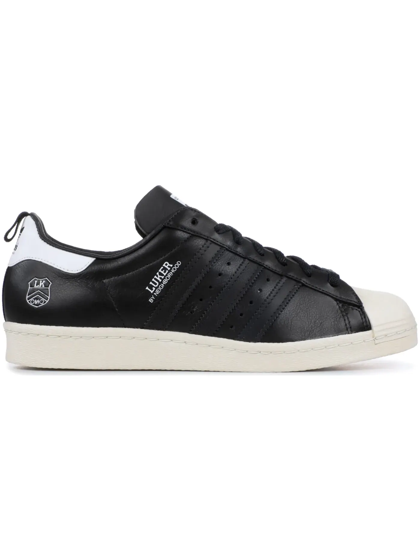 Мужские кроссовки lifestyle Adidas Superstar 80s Luker Neighborhood — изображение 1 из 1, черный/черный/белый