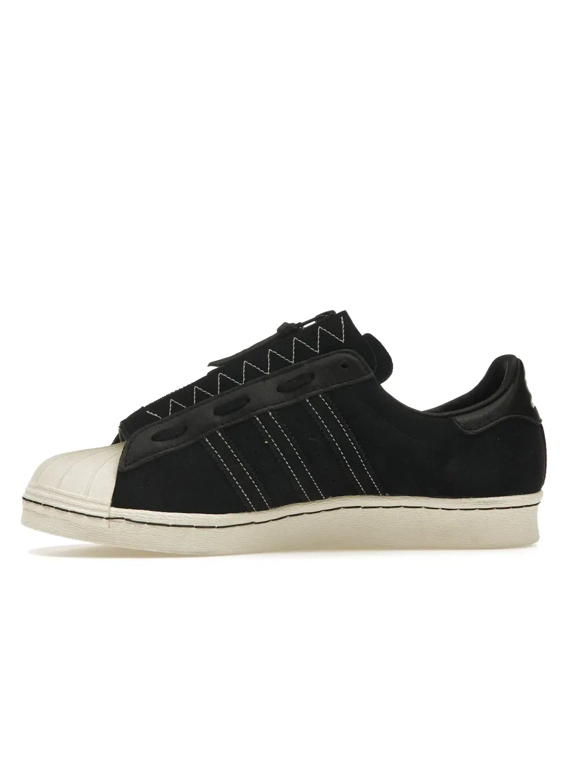 Мужские кроссовки Lifestyle с замшевым верхом Adidas Superstar 80s — изображение 3 из 4, черный/черный/белый