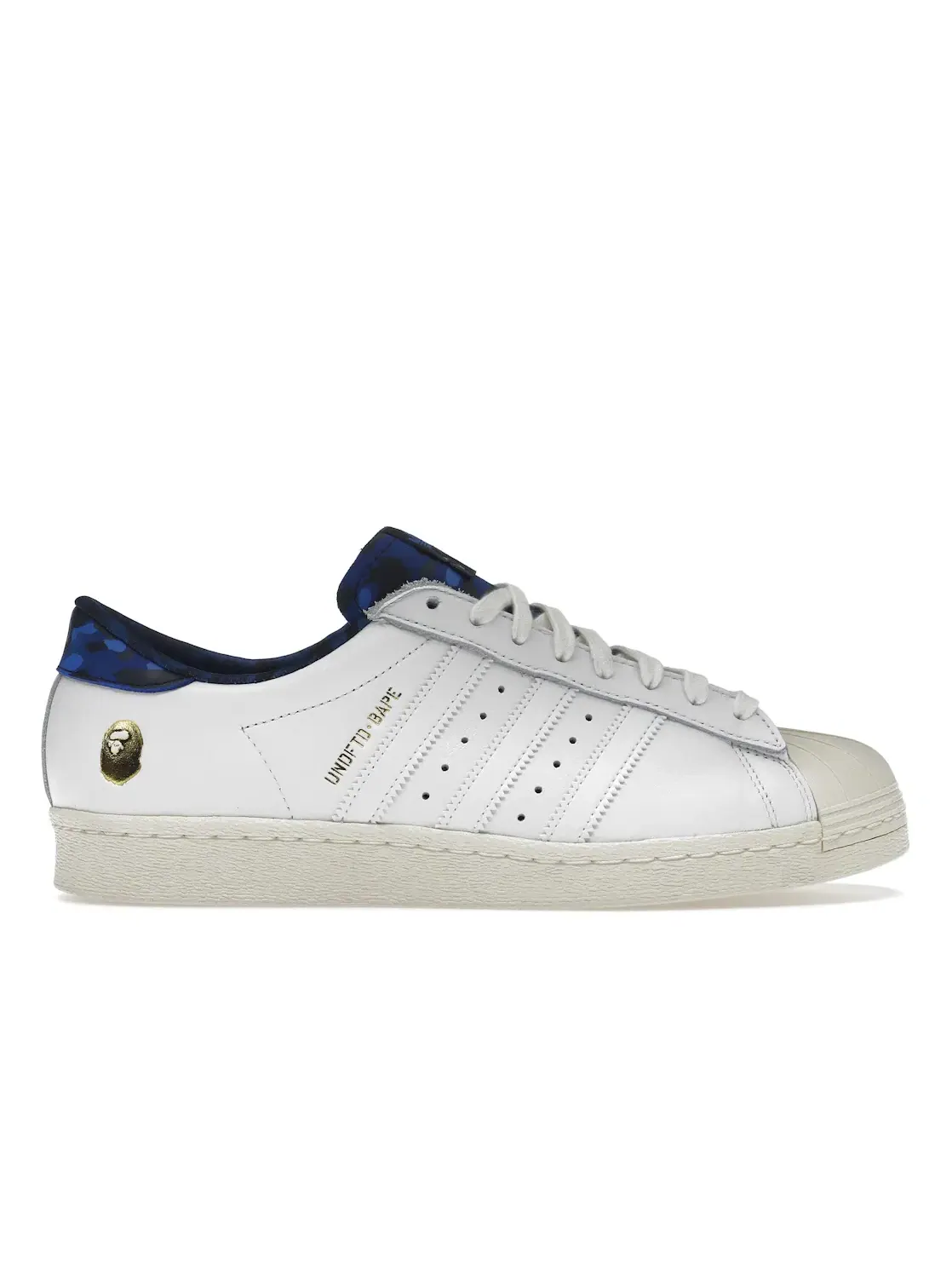 Мужские повседневные кроссовки Adidas Superstar 80s Undefeated Bape — изображение 1 из 4, белый