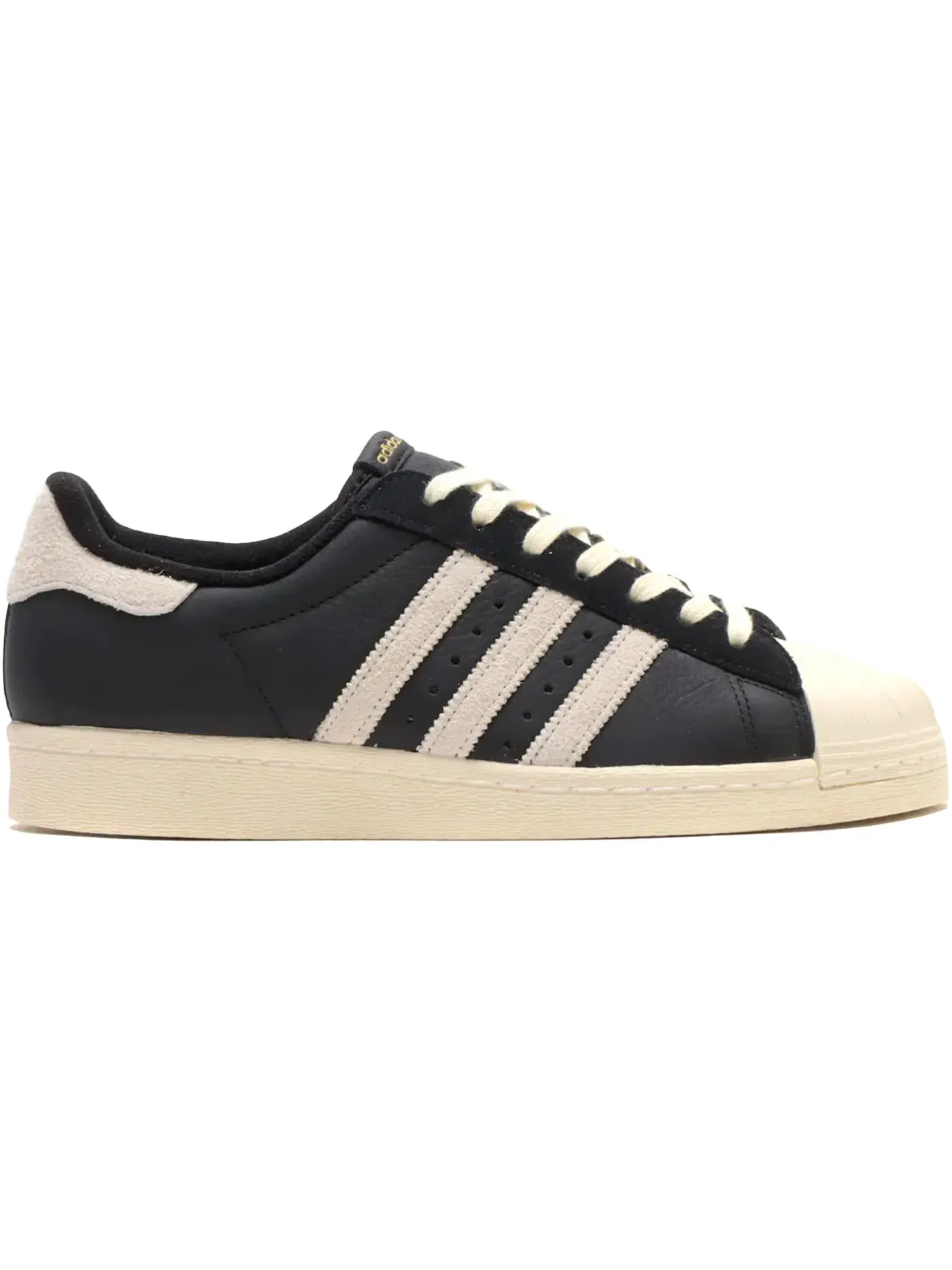 Мужские кроссовки с кожаным верхом Adidas Superstar 82 — изображение 1 из 1, черный//кремовый белый