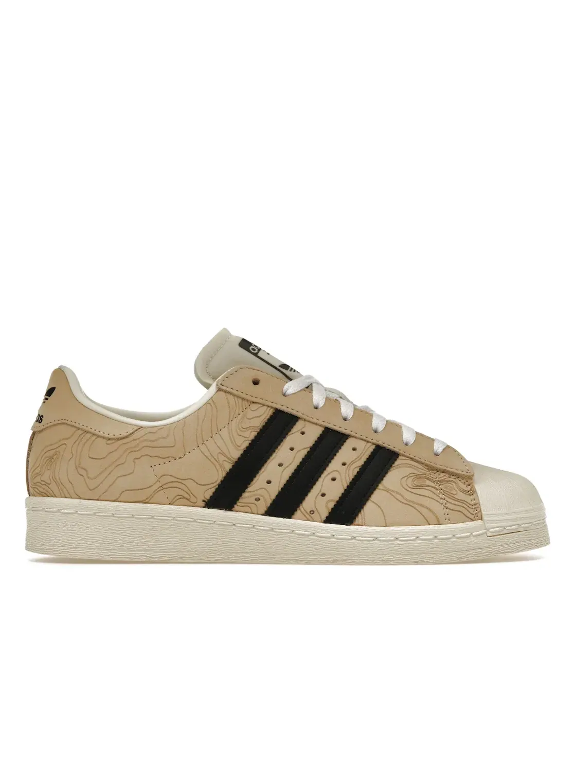 Мужские кроссовки lifestyle Adidas Superstar 82 Vachetta Topographic — изображение 1 из 4, черный/белый