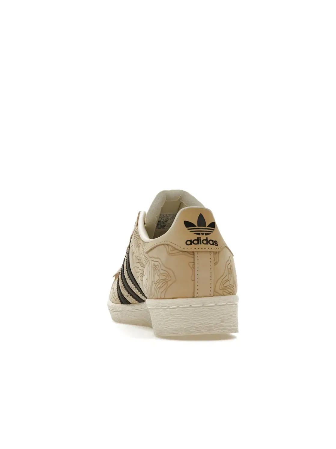Мужские кроссовки lifestyle Adidas Superstar 82 Vachetta Topographic — изображение 4 из 4, черный/белый