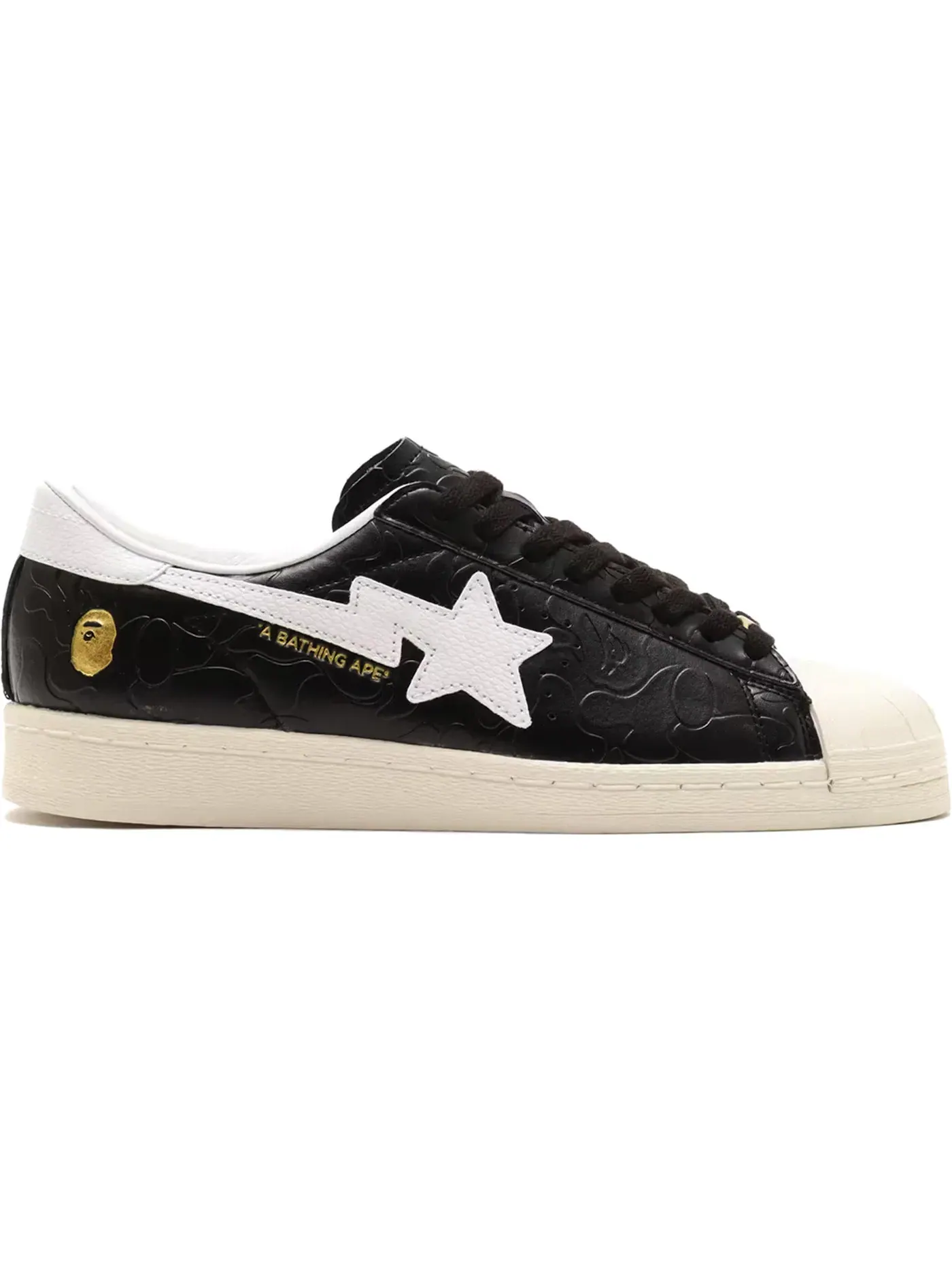 Мужские кроссовки Lifestyle Adidas Superstar atmos x BAPE 25th Anniversary — изображение 1 из 1, черный/белый/белый
