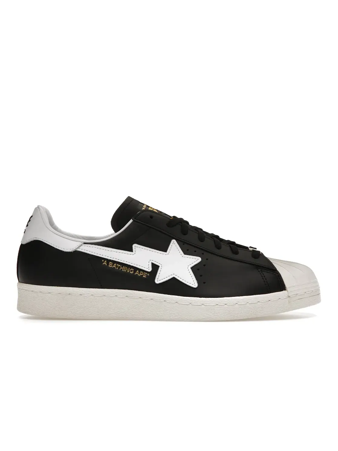 Мужские кроссовки с принтом Adidas Superstar 80s Adidas — изображение 1 из 4, черный/белый/золотистый