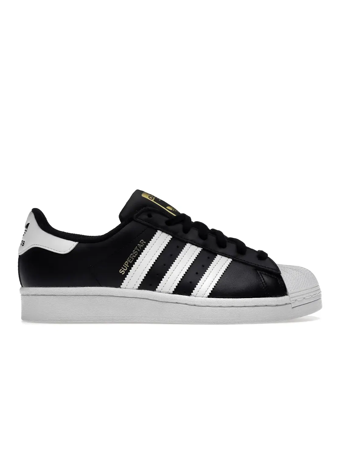 Женские кроссовки lifestyle с перфорированным носком Adidas Superstar — изображение 1 из 4, черный/белый/черный