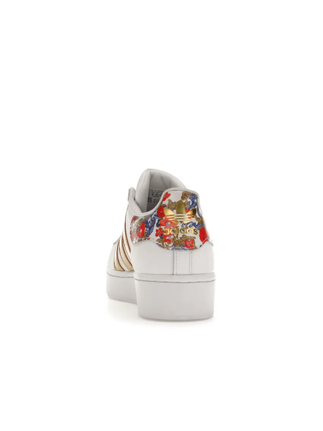 Женские кроссовки Lifestyle с цветочным принтом Adidas Superstar Bold — изображение 4 из 4, белый/белый