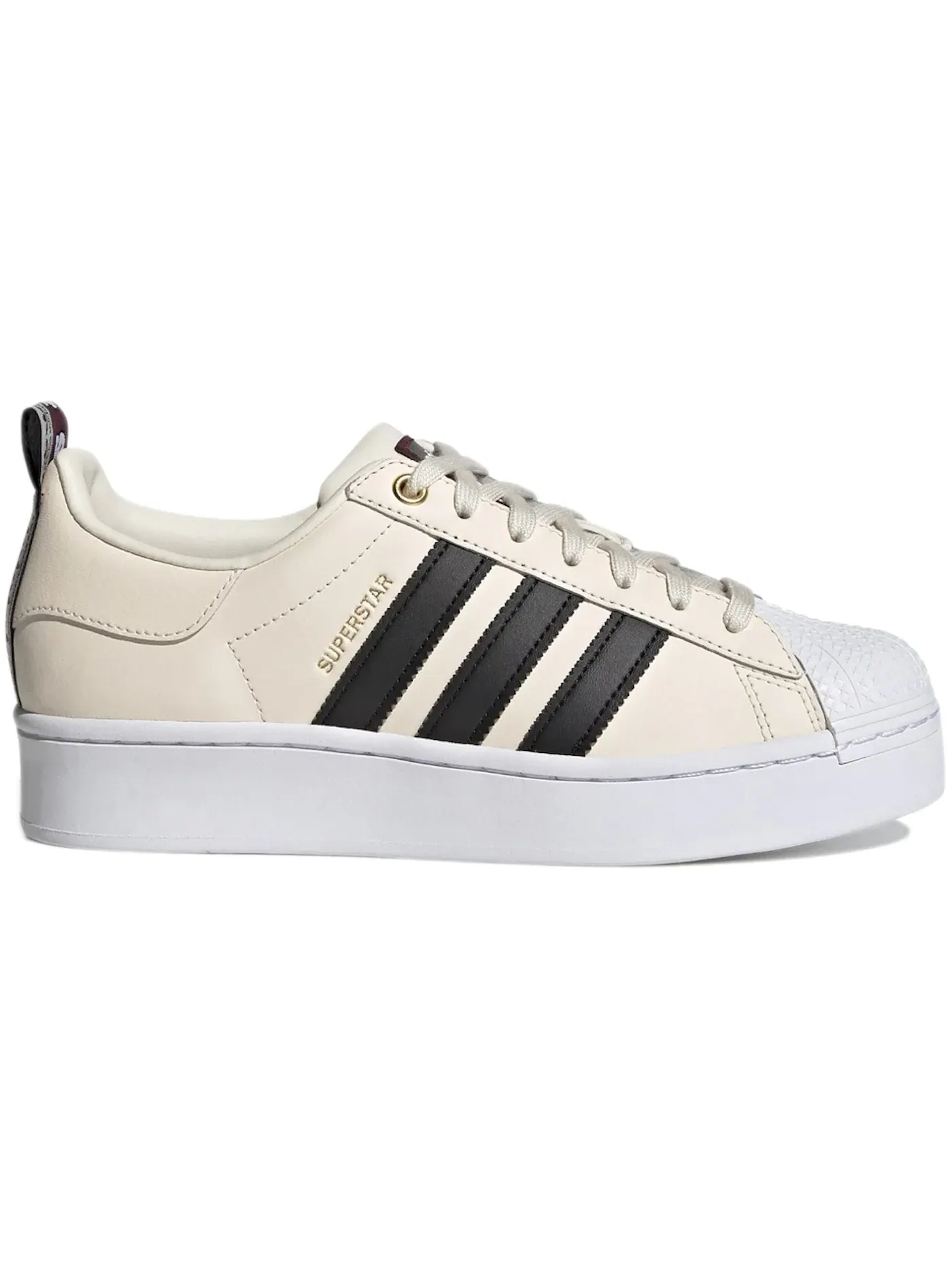 Женские кроссовки lifestyle с оригинальным дизайном Adidas Superstar Bold — изображение 1 из 1, белый/черный