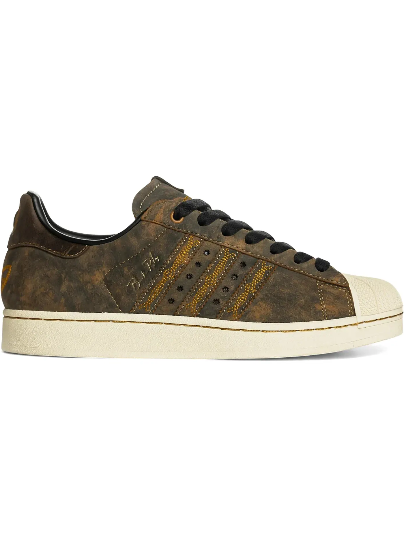 Мужские кроссовки lifestyle с моделью Adidas Superstar Adidas — изображение 1 из 1, черный/коричневый/белый