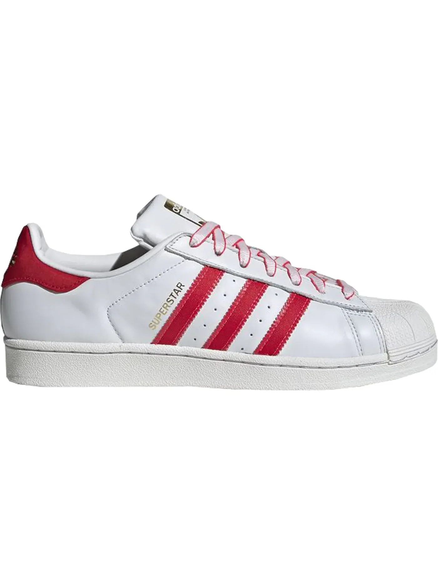 Мужские кроссовки lifestyle Adidas Superstar Adidas — изображение 1 из 1, белый/красный/золотистый