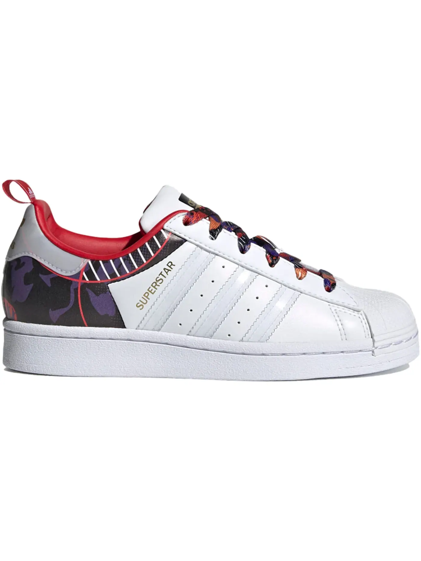 Детские кроссовки Lifestyle с принтом Adidas Superstar Adidas — изображение 1 из 1, белый/белый