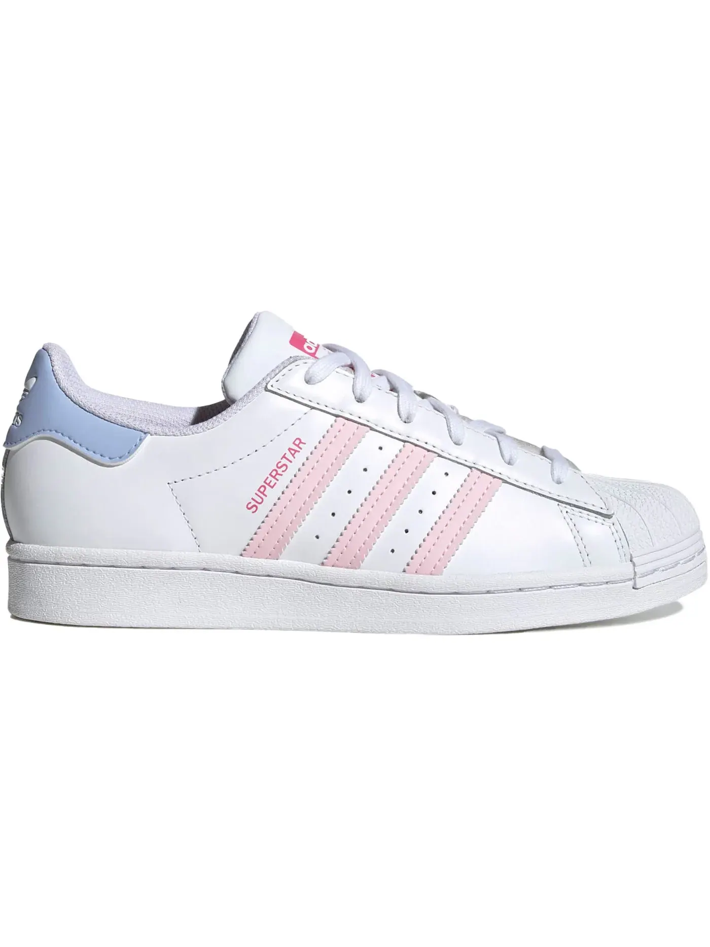 Женские кроссовки Adidas Superstar — изображение 1 из 1, белый прозрачный розовый