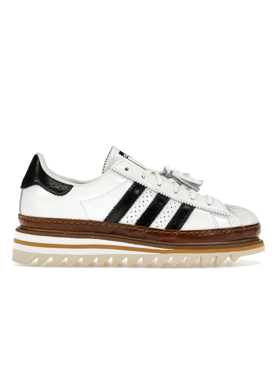 Мужские кроссовки с гладкой кожей Adidas Superstar CLOT By Edison Chen — изображение 1 из 4, белый/черный/песочный