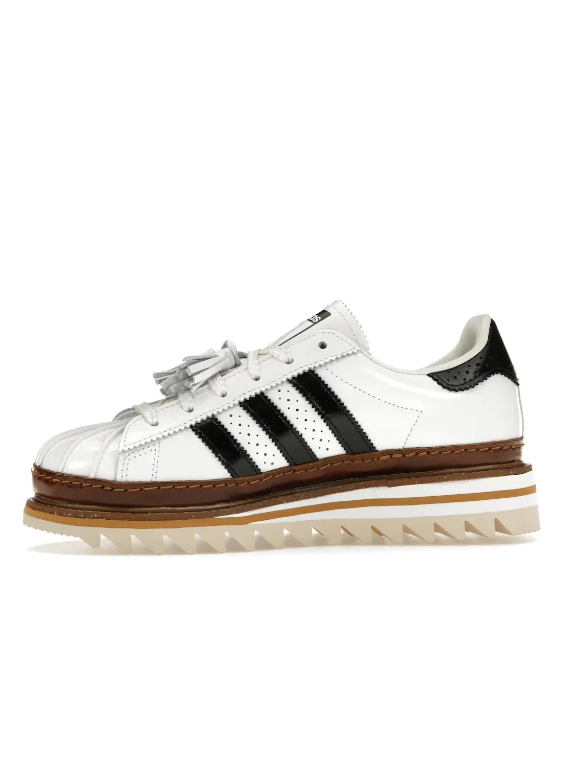 Мужские кроссовки с гладкой кожей Adidas Superstar CLOT By Edison Chen — изображение 3 из 4, белый/черный/песочный