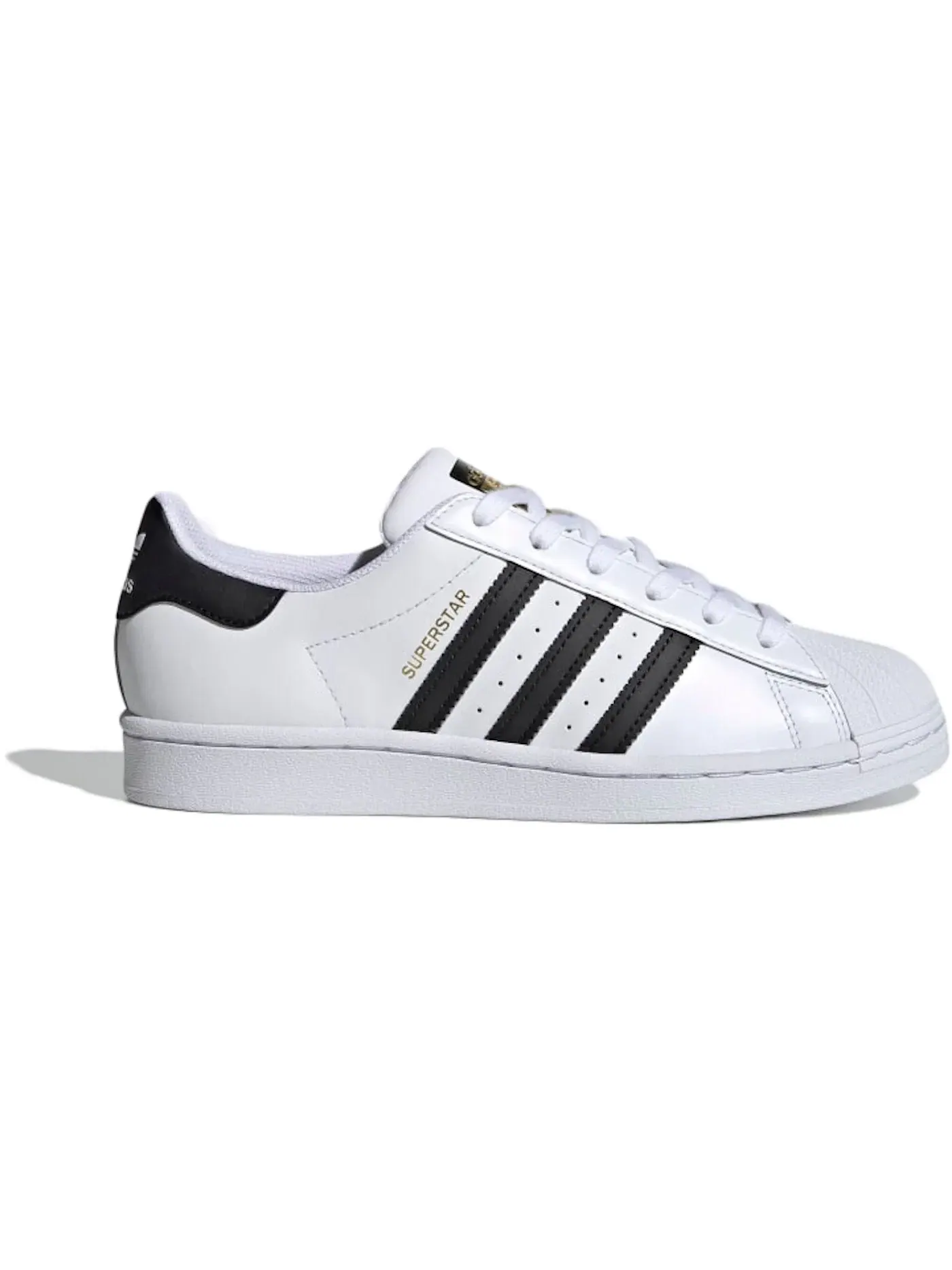 Женские кроссовки с контрастными полосками Adidas Superstar — изображение 1 из 1, белый черный белый