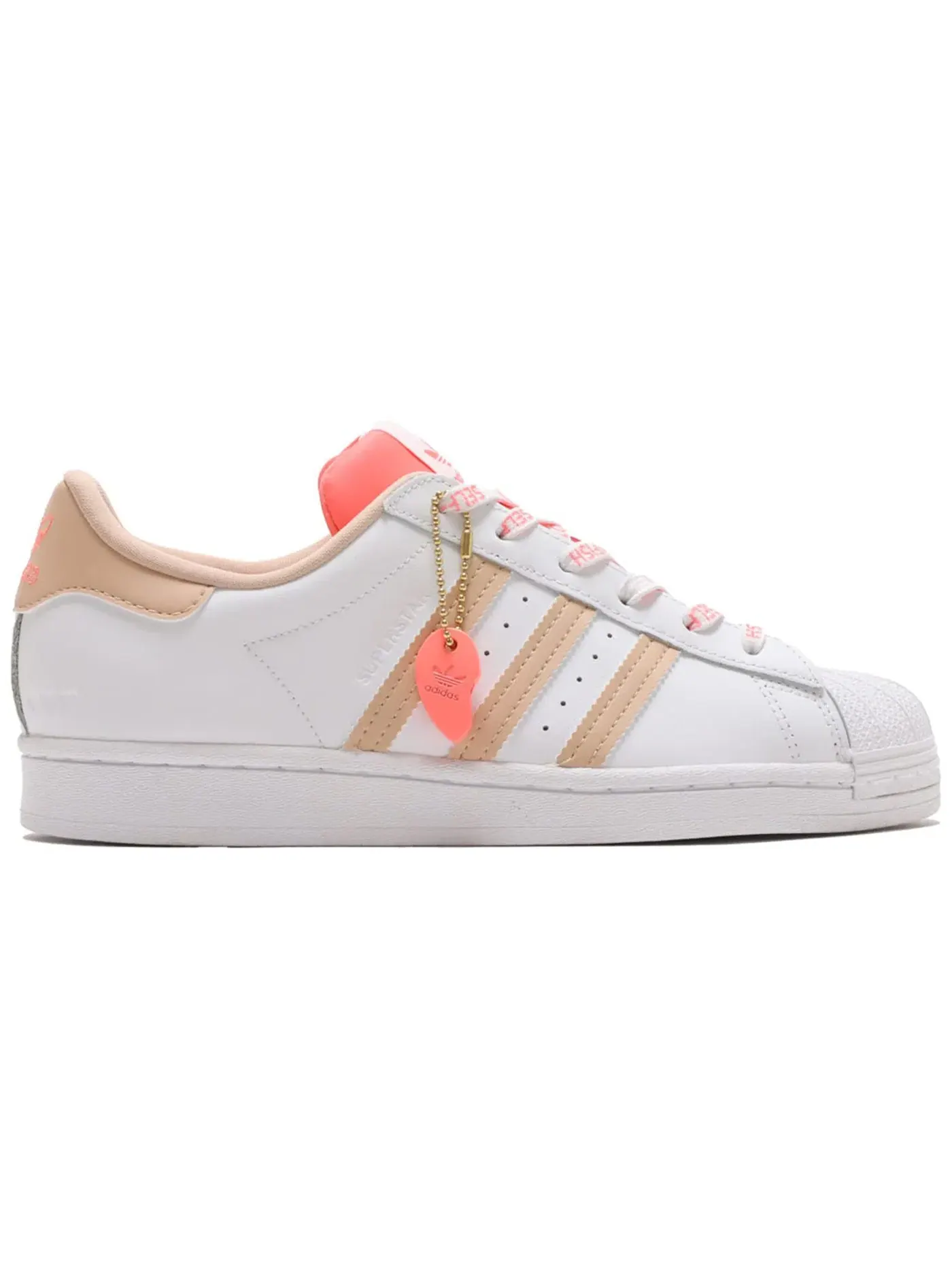 Женские кроссовки lifestyle Adidas Superstar — изображение 1 из 1, белый//красный