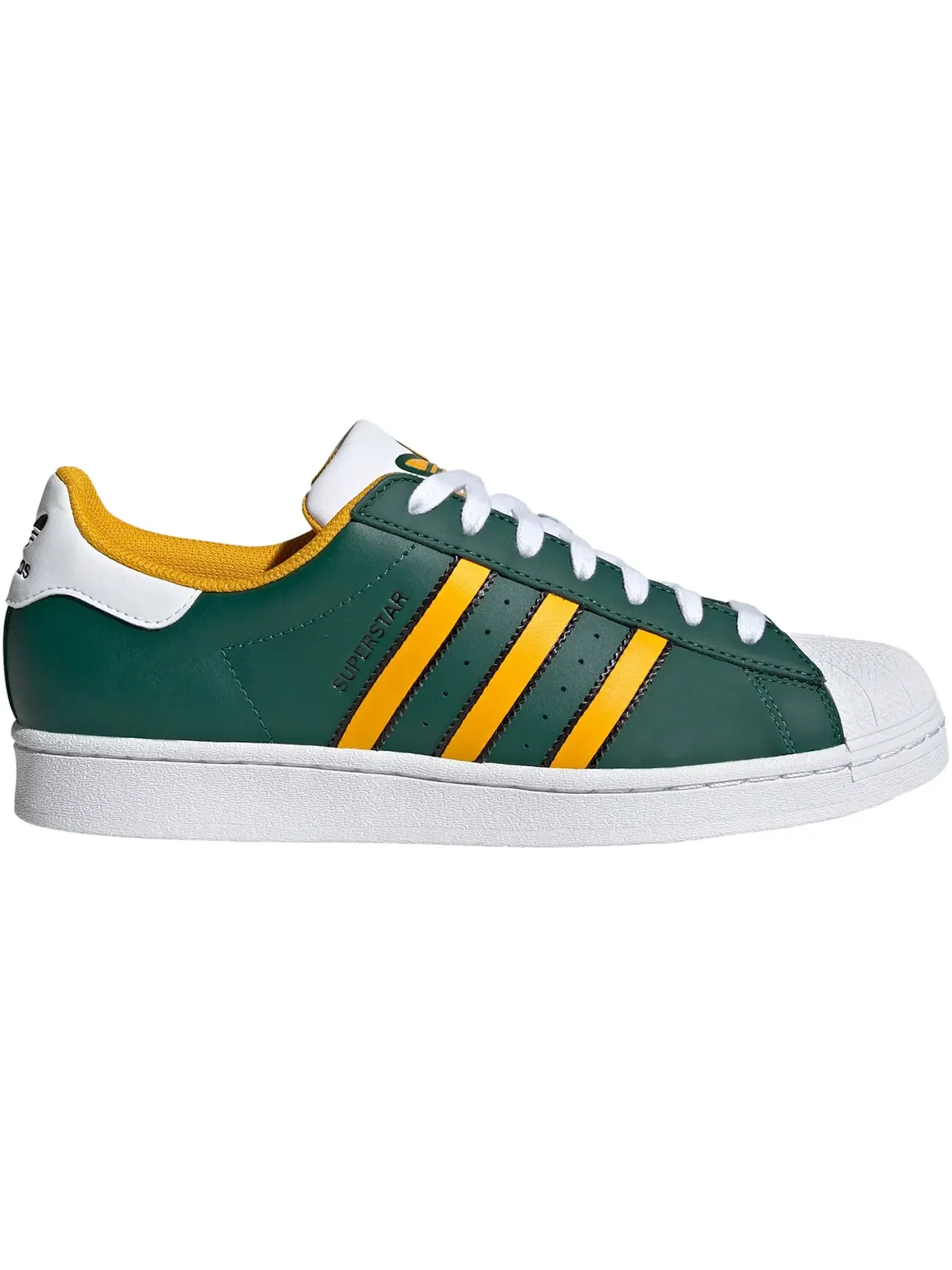 Мужские кроссовки Adidas Superstar — изображение 1 из 1, зеленый/желтый/белый