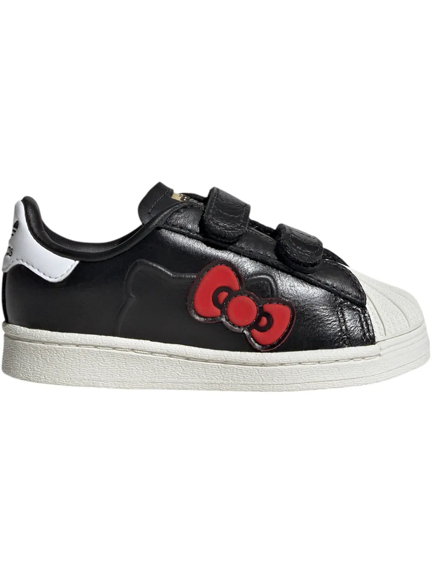 Детские кроссовки с закрытой пяткой Adidas Superstar Comfort Closure — изображение 1 из 1, черный белый красный