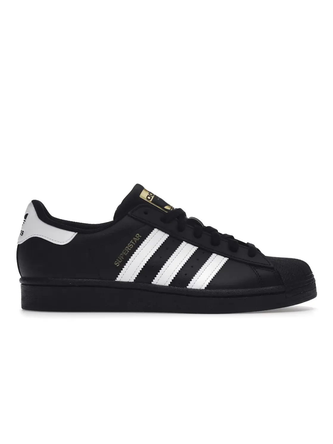 Женские кроссовки с эластановым верхом Adidas Superstar — изображение 1 из 4, черный белый черный