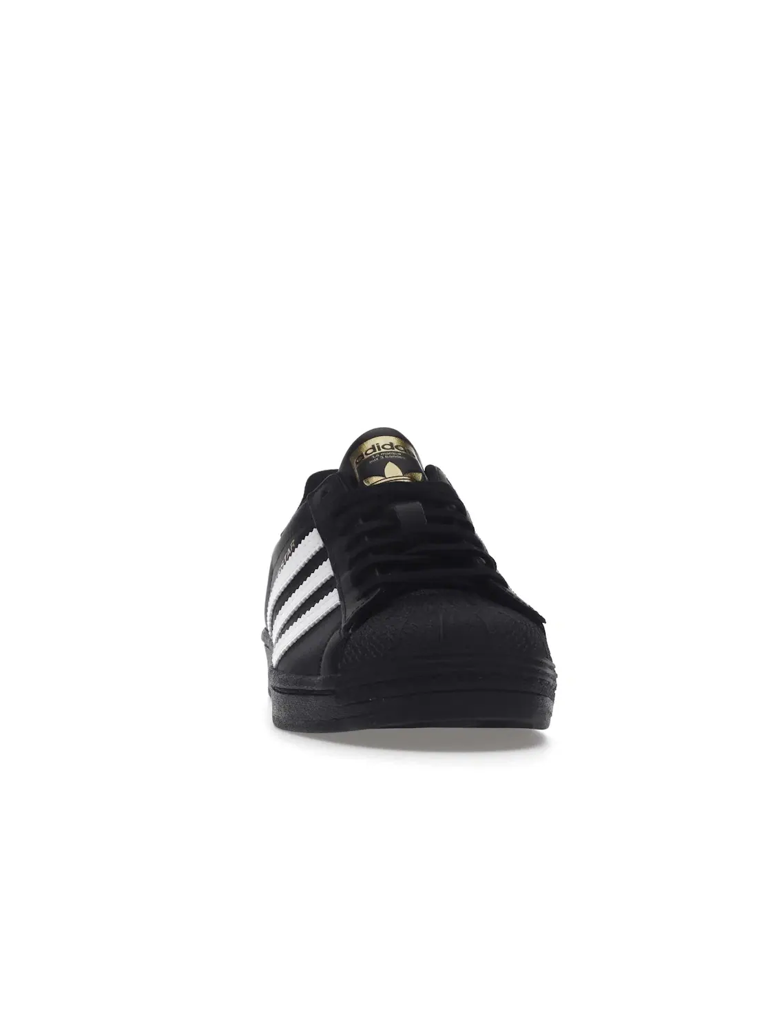 Женские кроссовки с эластановым верхом Adidas Superstar — изображение 2 из 4, черный белый черный