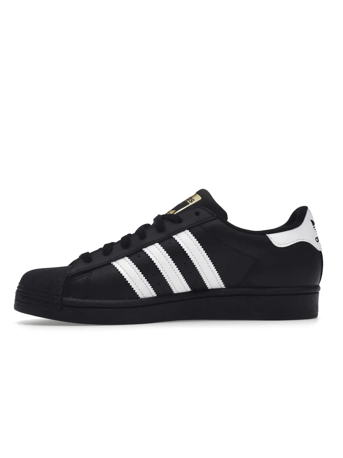 Женские кроссовки с эластановым верхом Adidas Superstar — изображение 3 из 4, черный белый черный