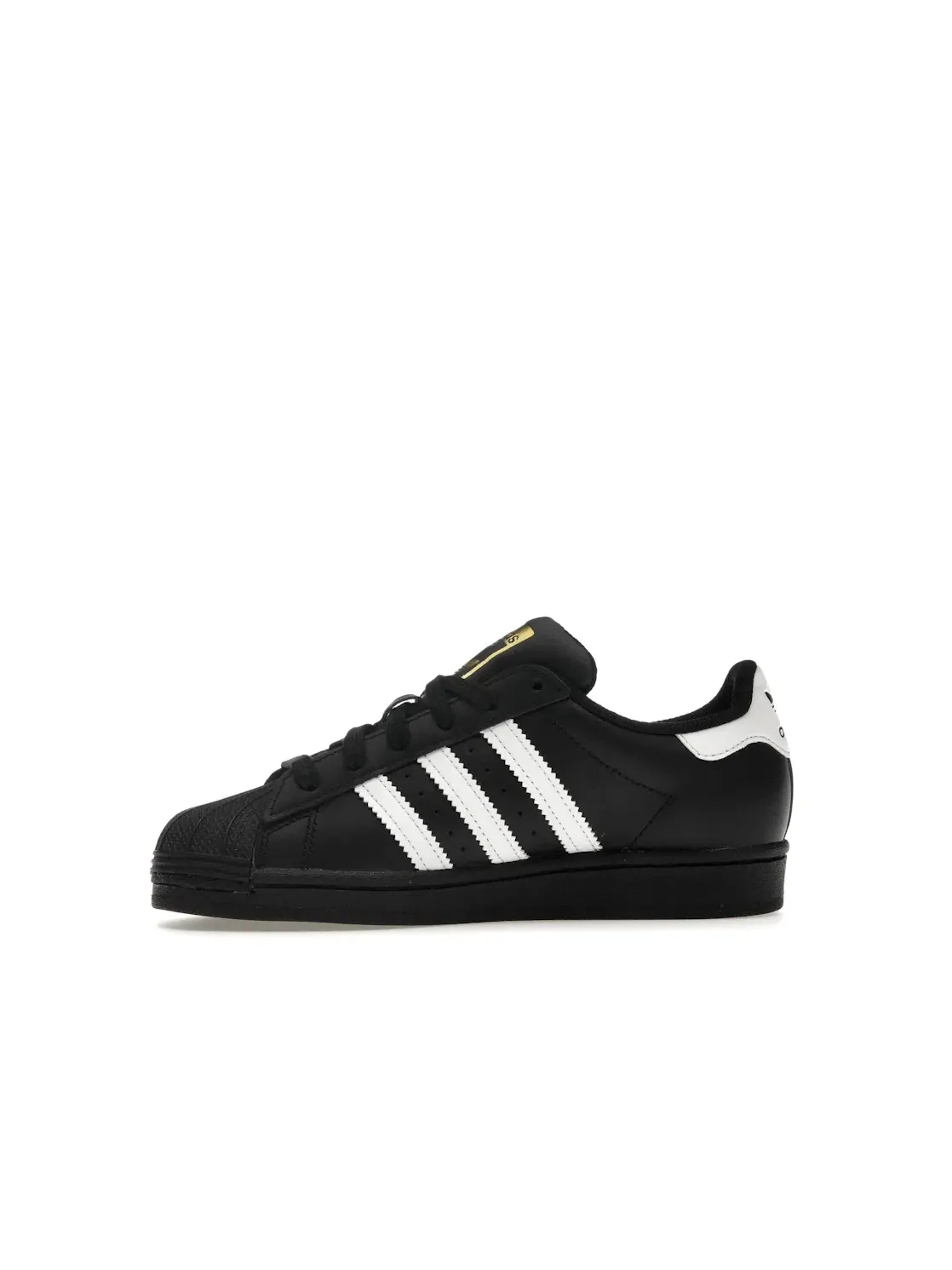 Детские кроссовки lifestyle с принтом Adidas Superstar — изображение 3 из 4, черный белый черный
