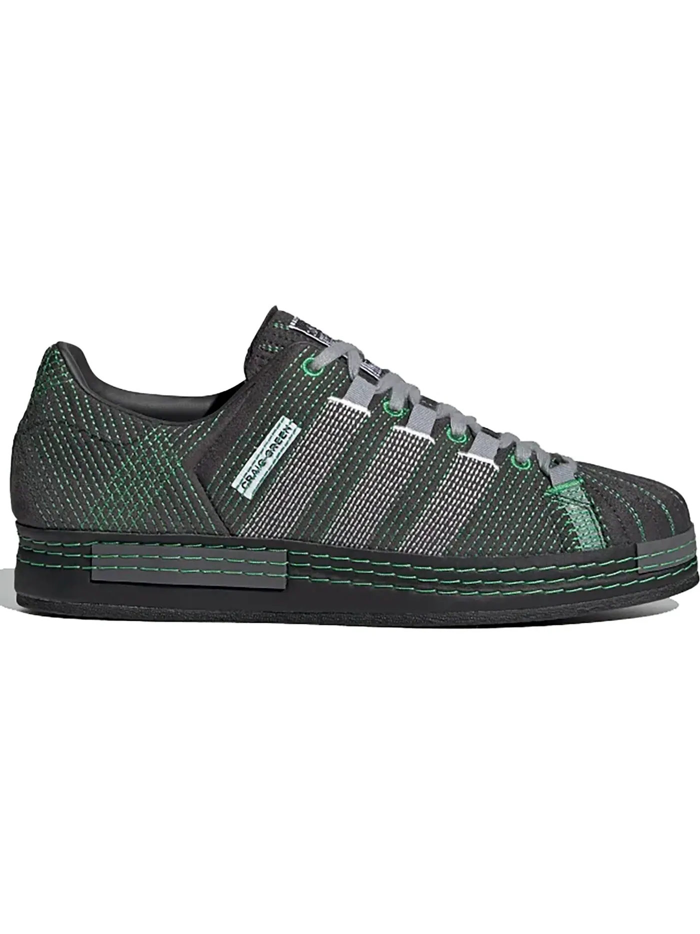 Мужские кроссовки Lifestyle Adidas Superstar — изображение 1 из 1, черный/черный/зеленый