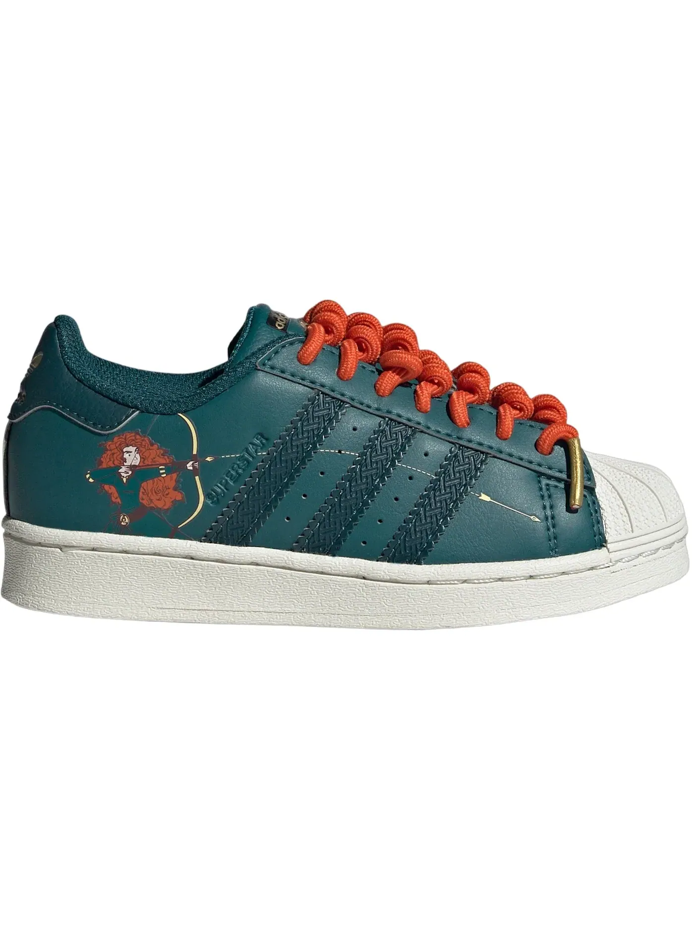 Детские кроссовки для девочек с принтом Adidas Superstar Adidas — изображение 1 из 1, белый