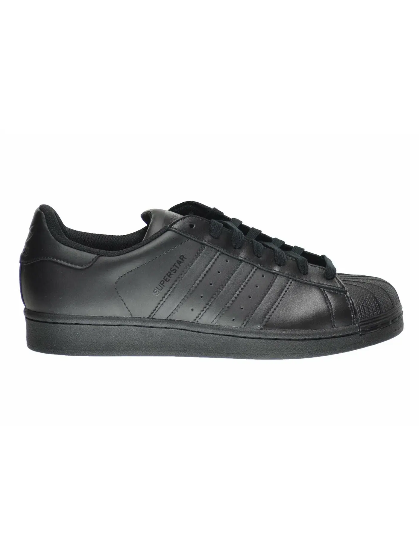 Мужские кроссовки с замшевыми вставками Adidas Superstar Foundation — изображение 1 из 1, черный/черный-черный