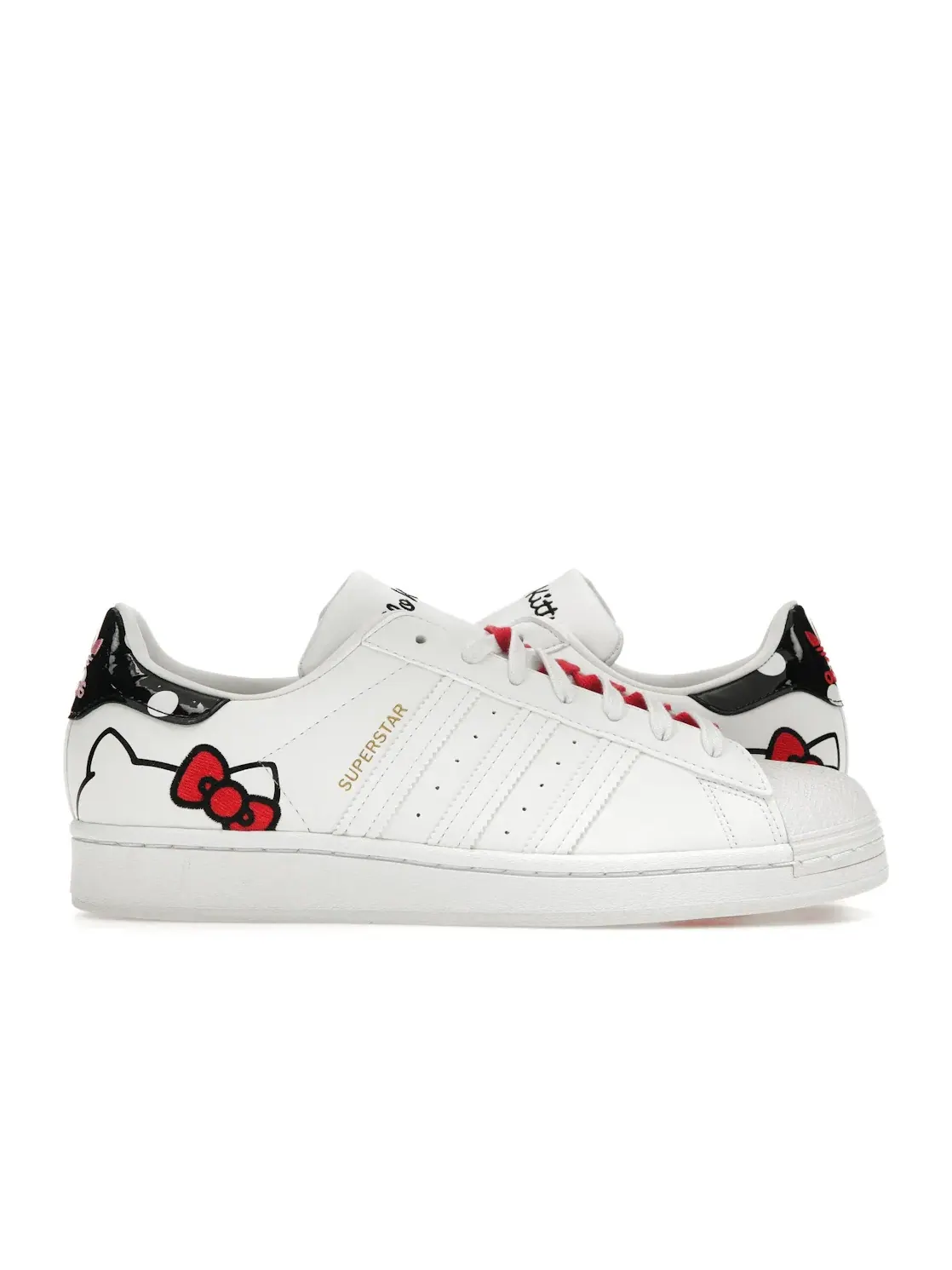 Женские кроссовки с принтом Adidas Superstar Hello Kitty Adidas — изображение 1 из 4, белый/белый/розовый