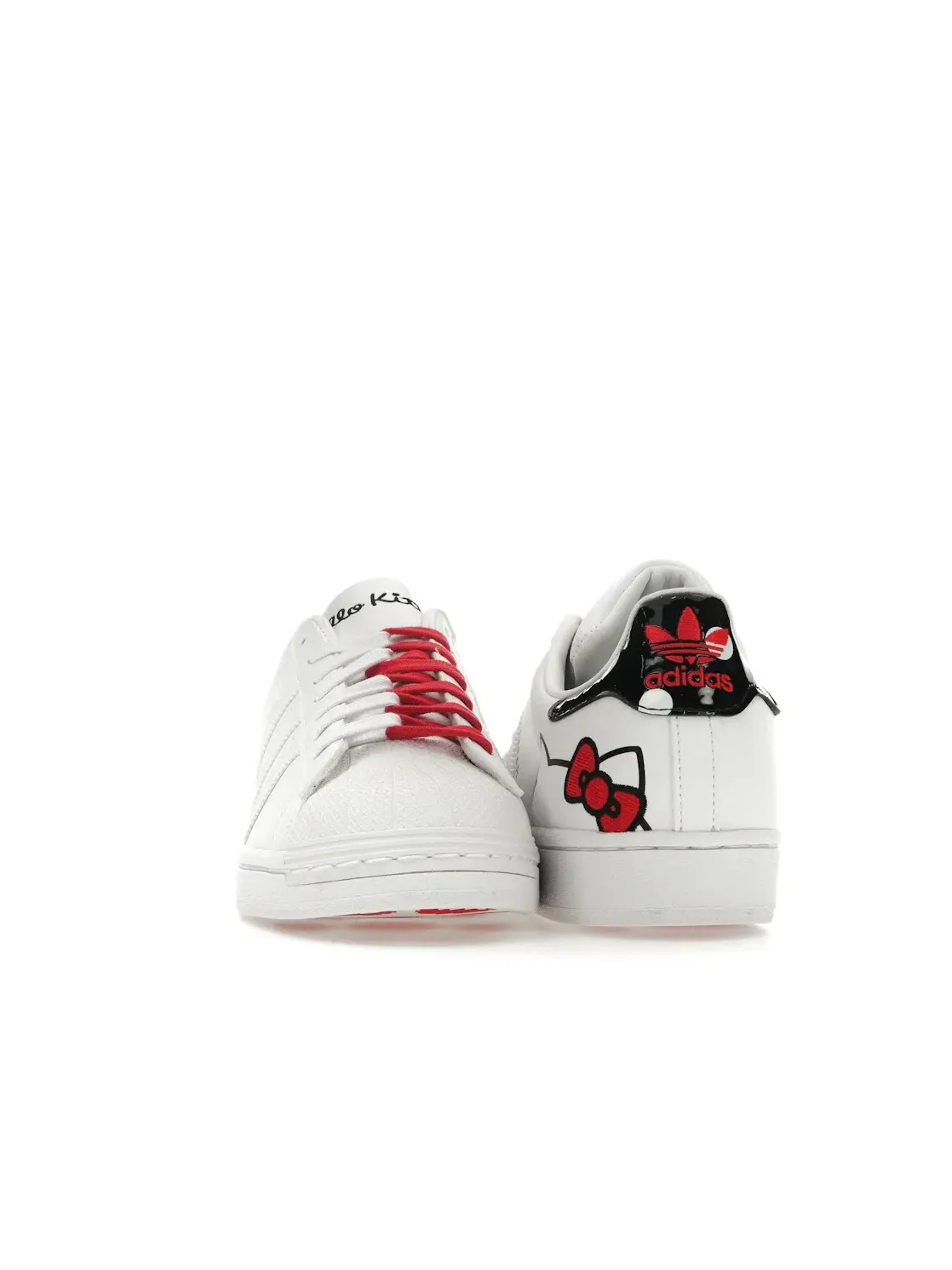 Женские кроссовки с принтом Adidas Superstar Hello Kitty Adidas — изображение 2 из 4, белый/белый/розовый