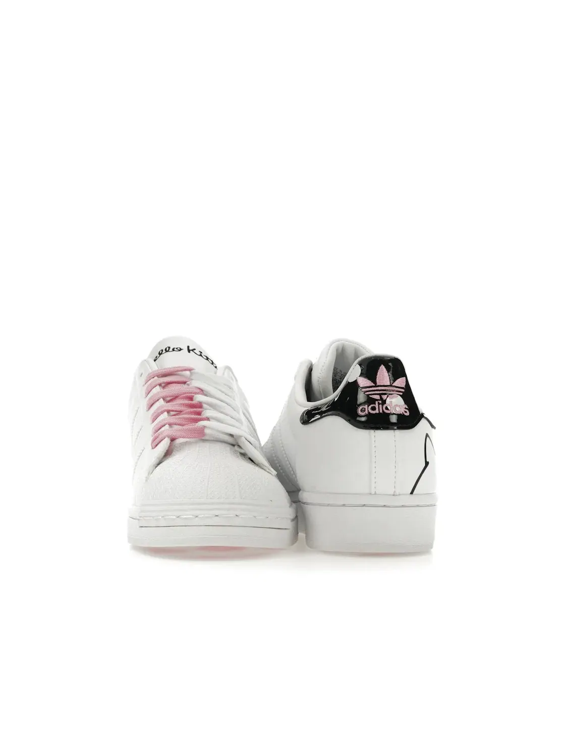 Женские кроссовки с принтом Adidas Superstar Hello Kitty Adidas — изображение 4 из 4, белый/белый/розовый