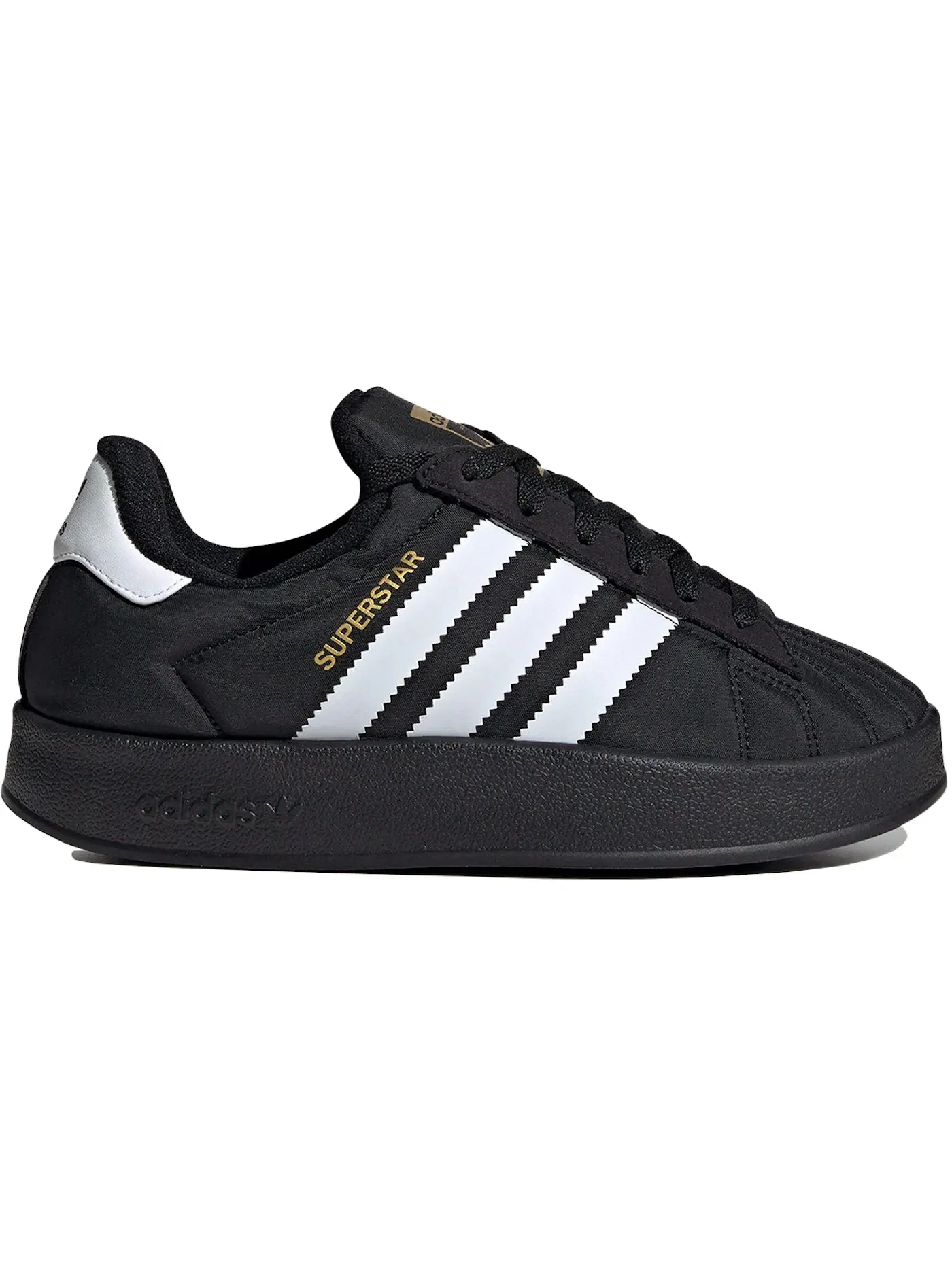 Женские кроссовки с классическим дизайном Adidas Superstar Home Adidas — изображение 1 из 1, черный/белый/золотистый