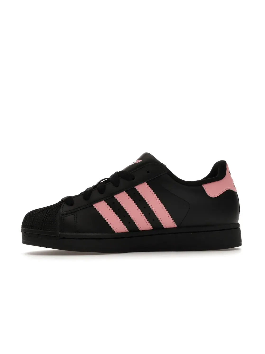 Детские кроссовки с перфорированным носком Adidas Superstar II — изображение 3 из 4, черный/розовый/черный