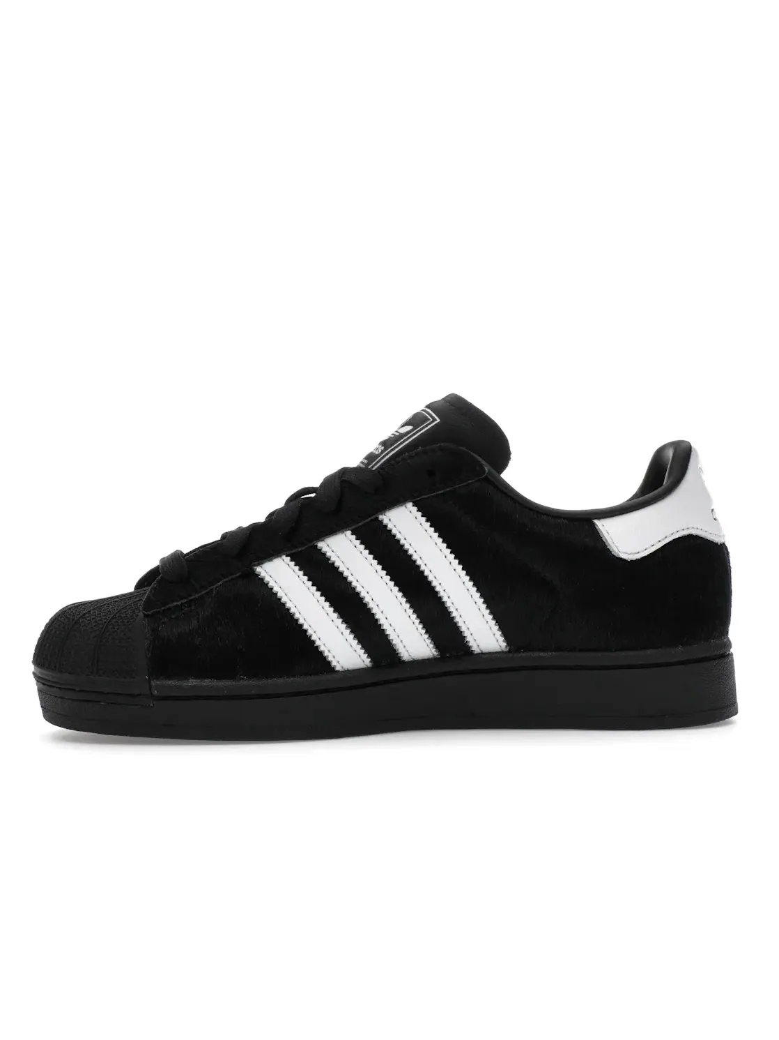Женские кроссовки с пони-волосом Adidas Superstar II — изображение 3 из 4, черный/белый