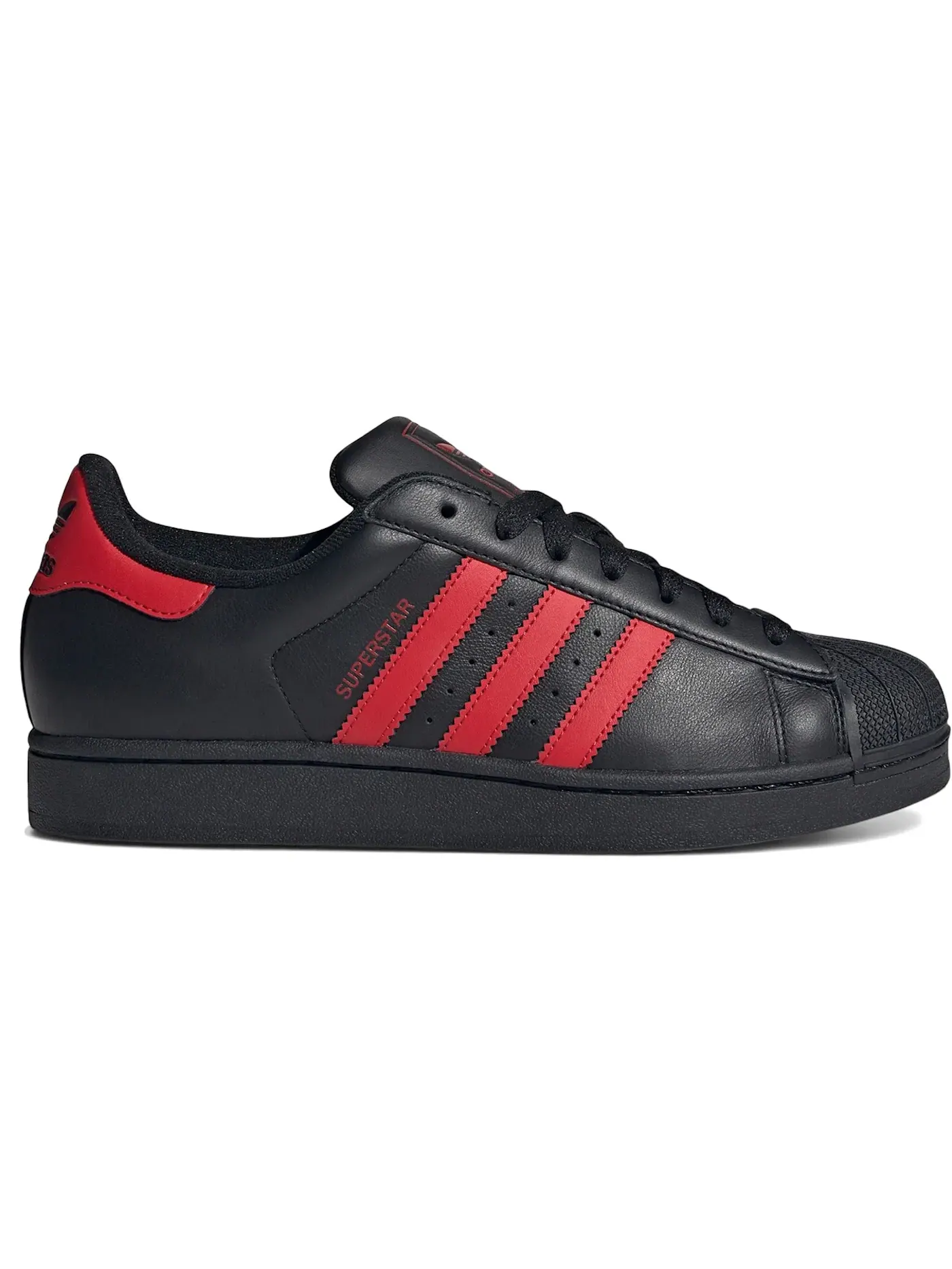 Мужские кроссовки с длинным язычком Adidas Superstar II — изображение 1 из 1, черный//черный