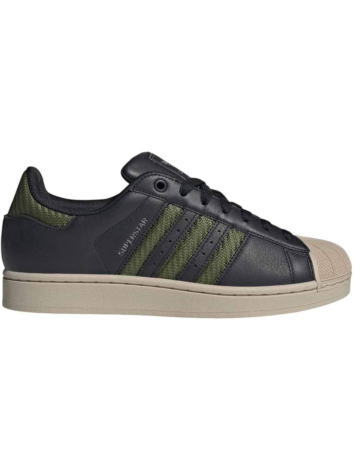 Мужские кроссовки lifestyle Adidas Superstar II — изображение 1 из 1, черный/оливковый/бежевый