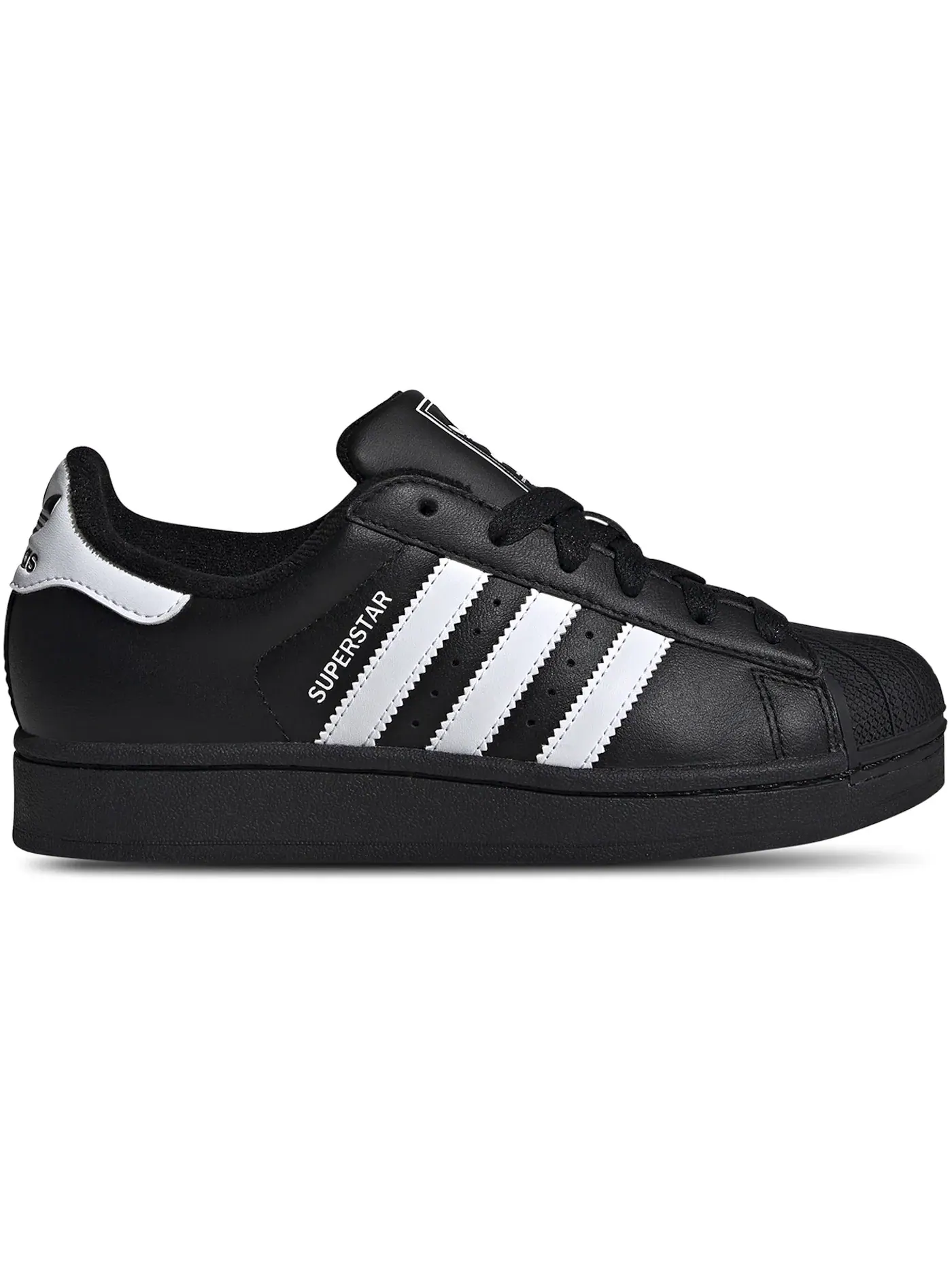 Детские кроссовки с классическим дизайном Adidas Superstar II — изображение 1 из 1, черный/белый/черный