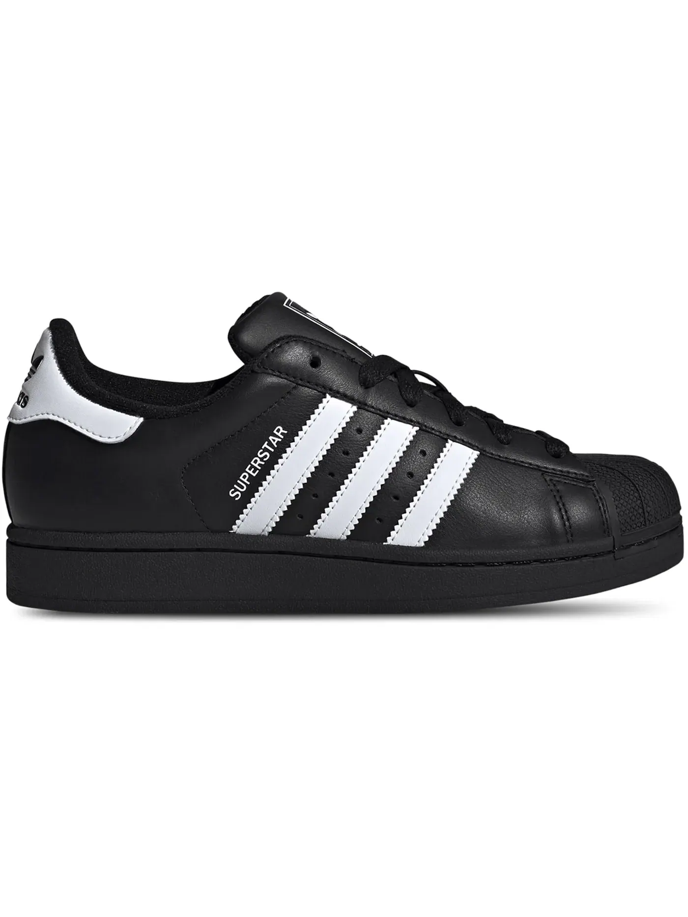 Женские кроссовки с кожаным верхом Adidas Superstar II — изображение 1 из 1, черный/белый/черный